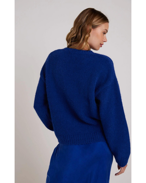 Drop Shoulder Sweater Rich Cobalt