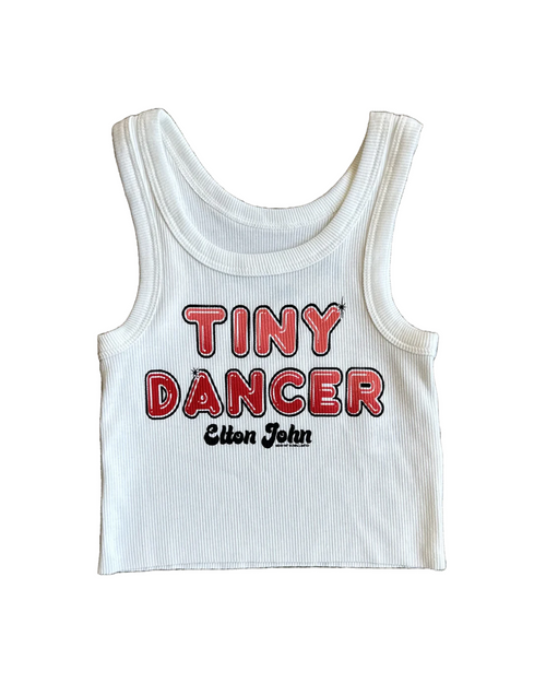 Elton John Tiny Dancer Tank White