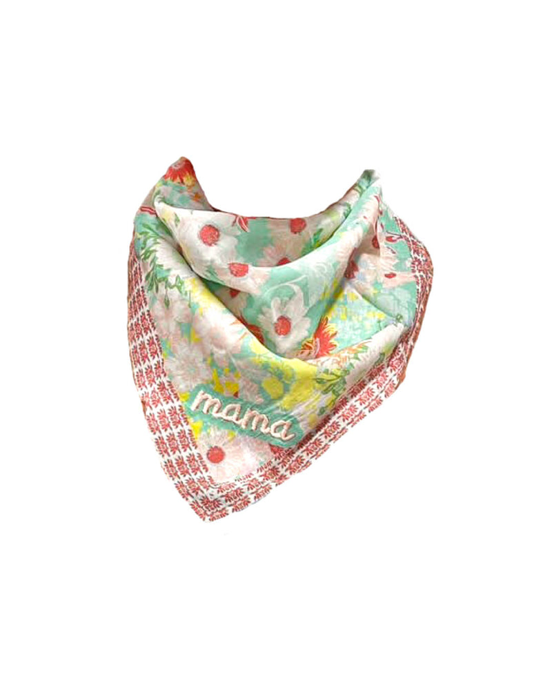 Emb Bandana Mama Mint Peach