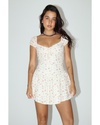 Emily Ditsy Floral Lace Knit Mini Dress Rose