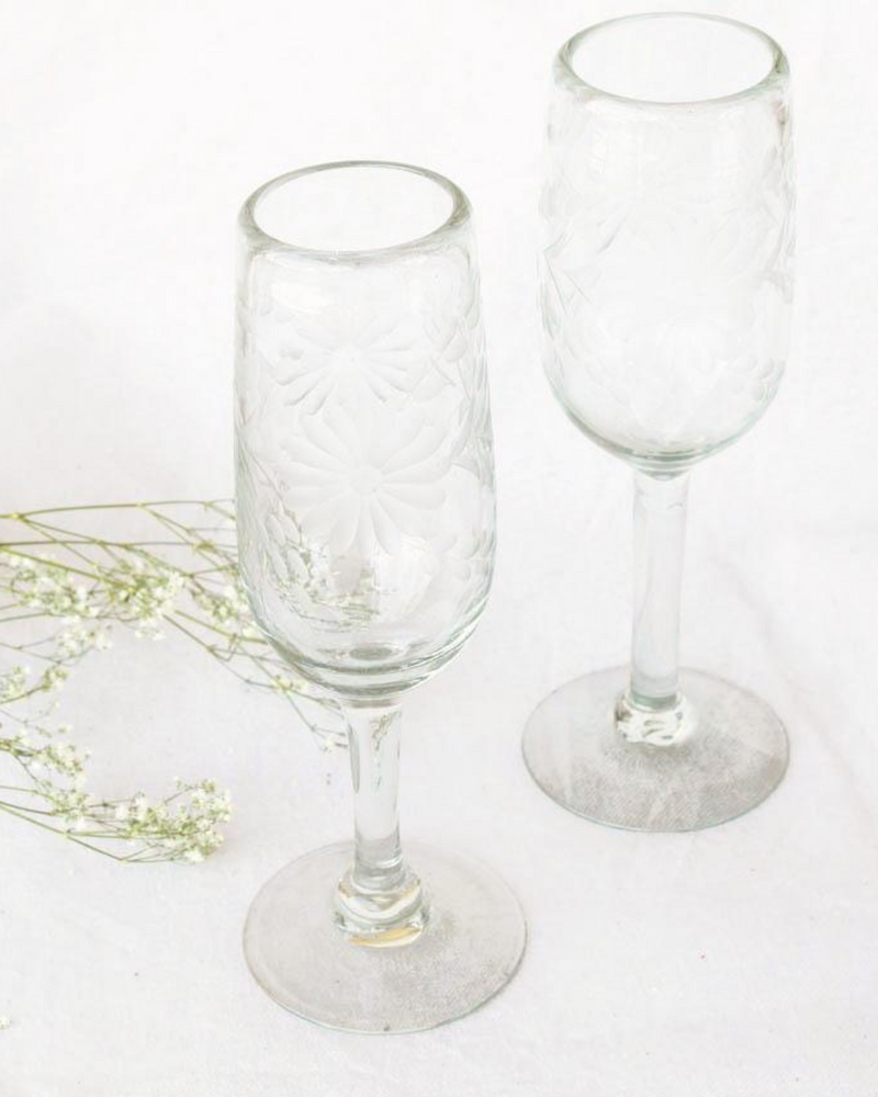 Engraved Champagne Flute