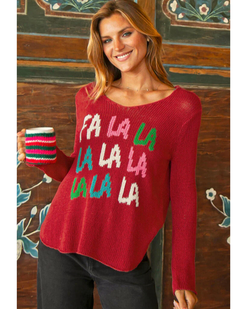 Fa La La Sweater Real Red