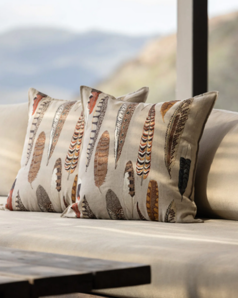 Falling Feathers Pillow