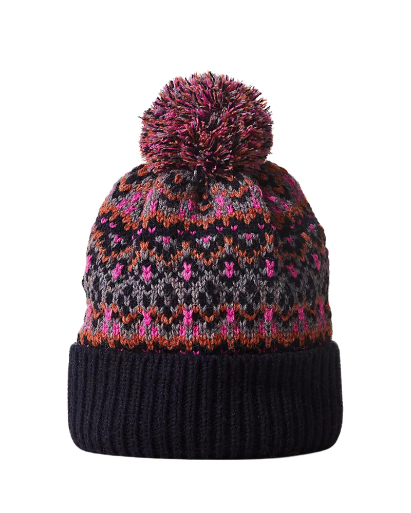 First Frost Fairisle Pom Beanie Navy