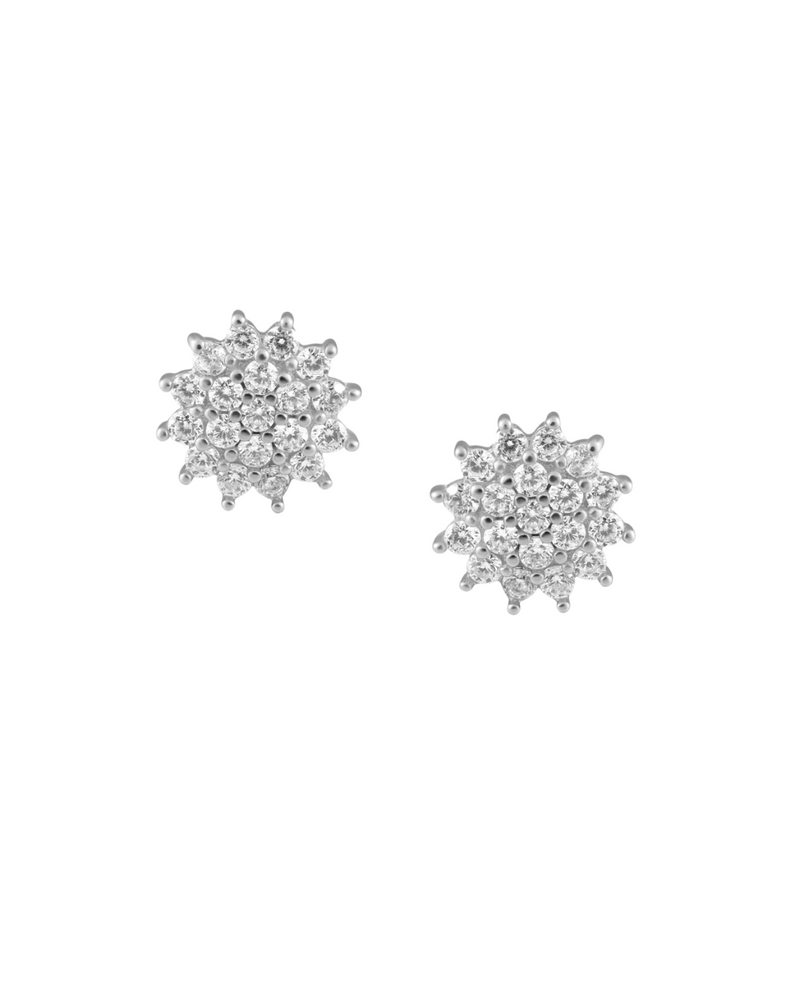 Flora Studs Silver