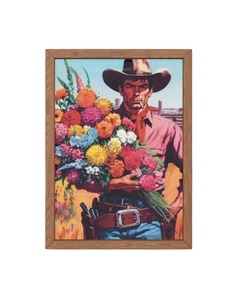 Floral Cowboy Print 8x10