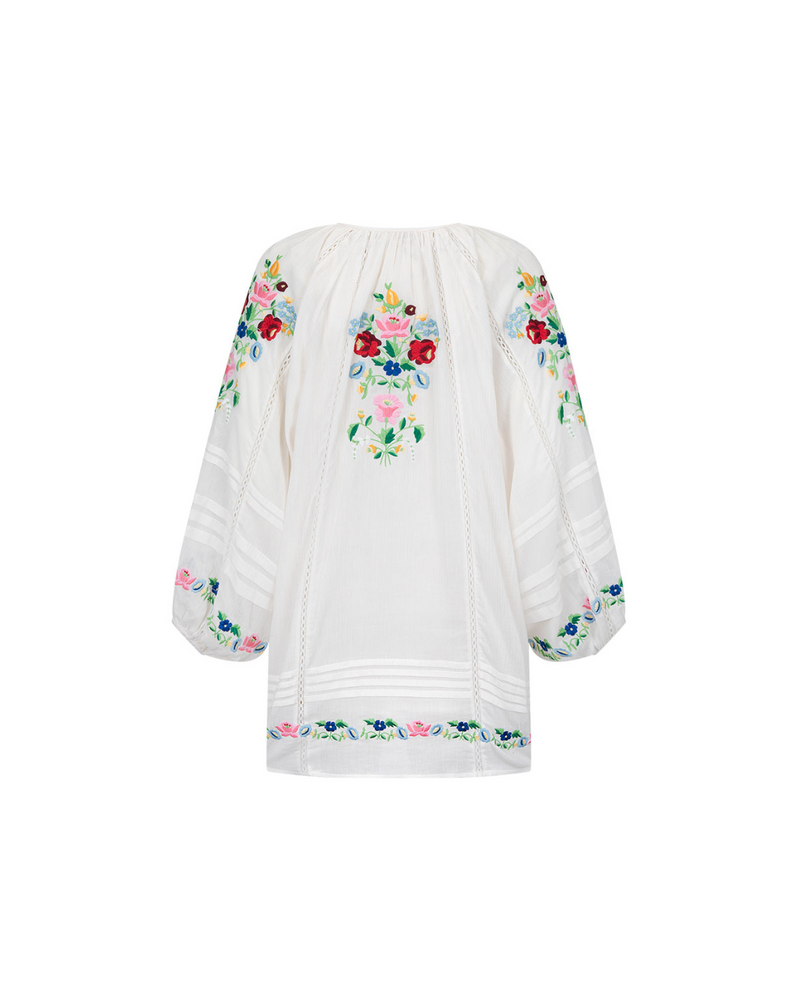 Florapaloosa Embroidered Tunic Dress Wildflower