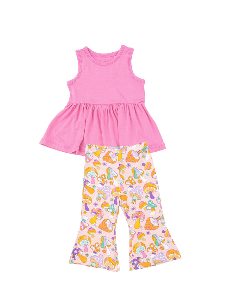 Flower Power Mushrooms Tank Top And Baby Bells Set