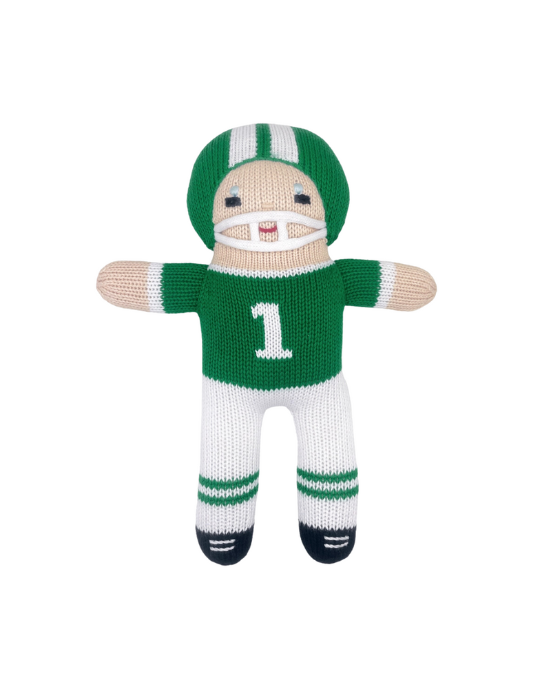 Football Player Knit Doll Green White