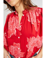 Francesca Top Crimson Floral