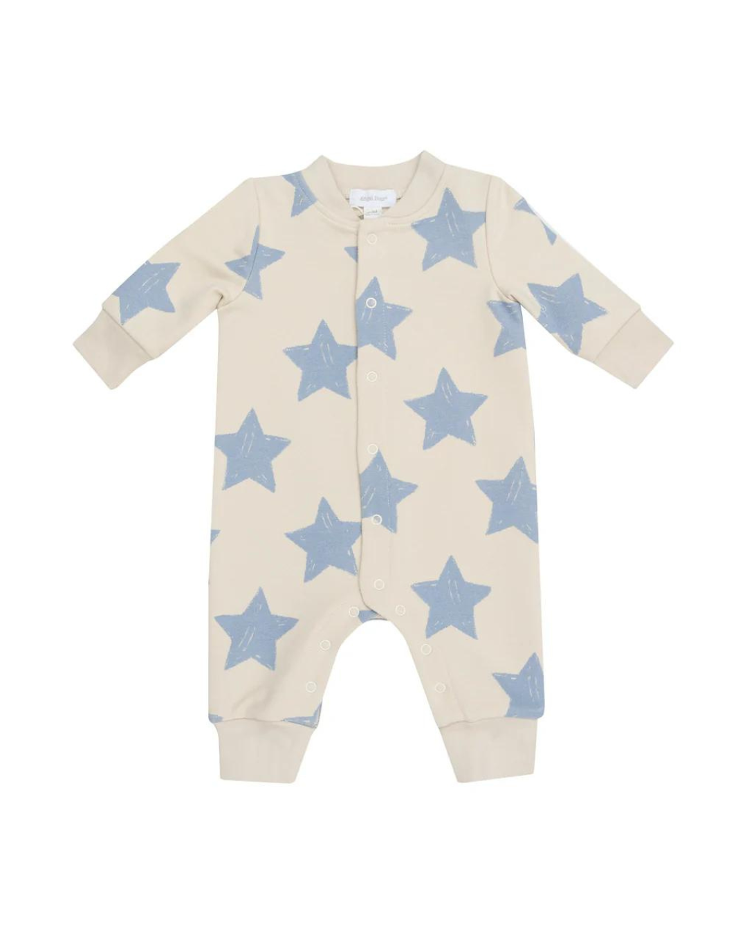 French Terry Stars Romper Blue