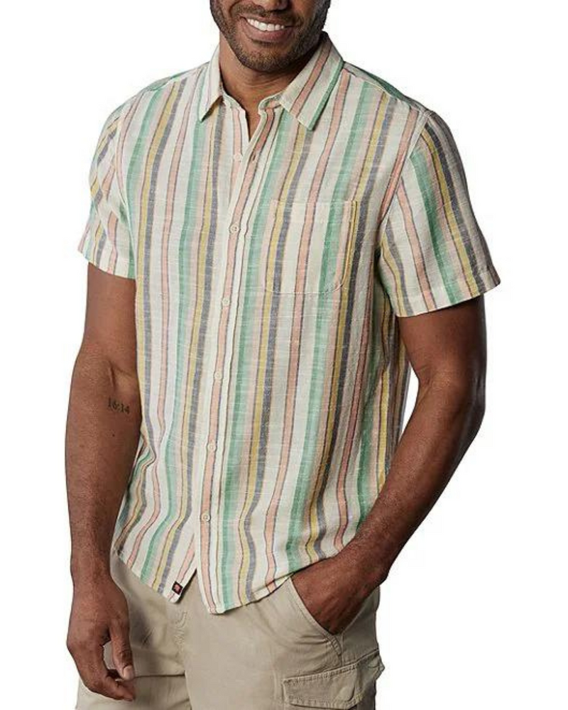 Freshwater Button Up Shirt Sherbet Stripe