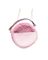 Fuzzy Smiley Face Bag Pink