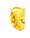 Fuzzy Smiley Face Bag Yellow