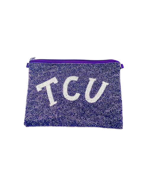 Game Day Beaded Pouch