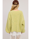 Georgie Fuzzy Confetti Cardi Lemon