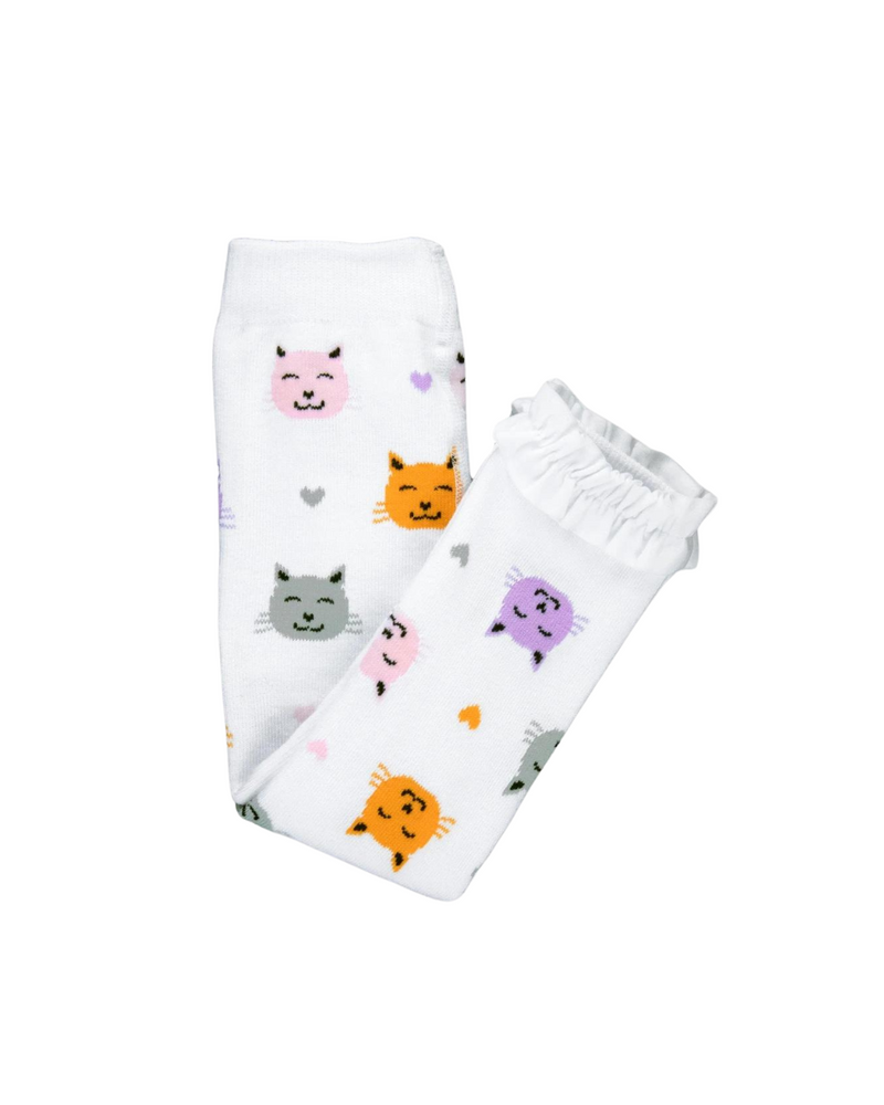 Girls Purrfect Pals Kitty Footless Ruffle Tights