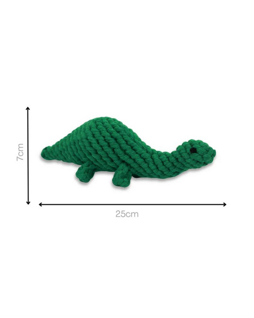 Green Dinosaur Rope Dog Toy