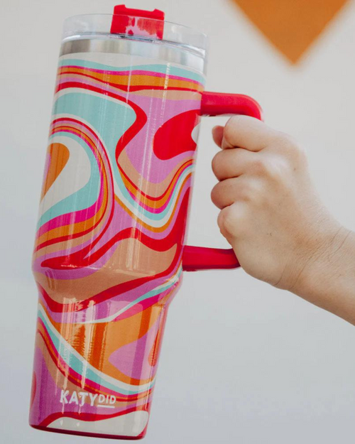 Groovy Swirls Tumbler Cup