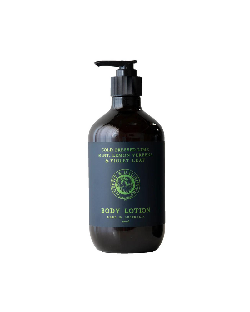 Hand And Body Lotion Lime Mint Lemon Verbena Violet Leaves