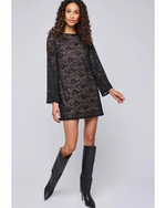 Hannah Lace Mini Dress Black