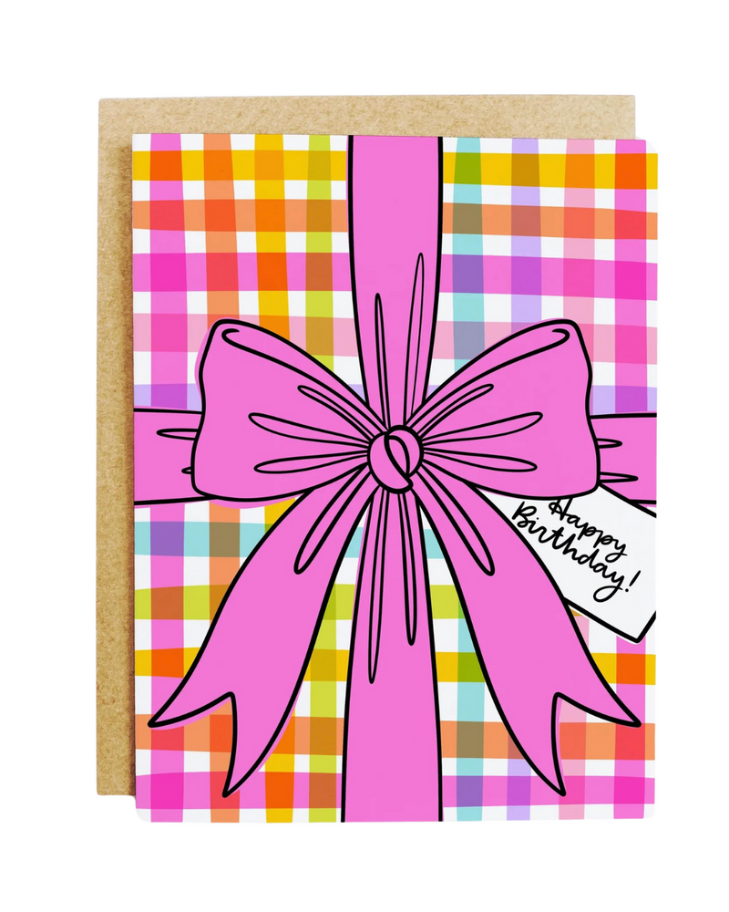 Happy Birthday Gift Bow Card