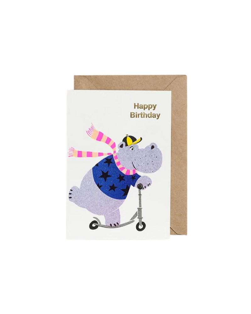 Happy Birthday Hippo Card