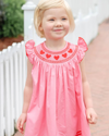 Heart Smocked Bishop Dress Pink