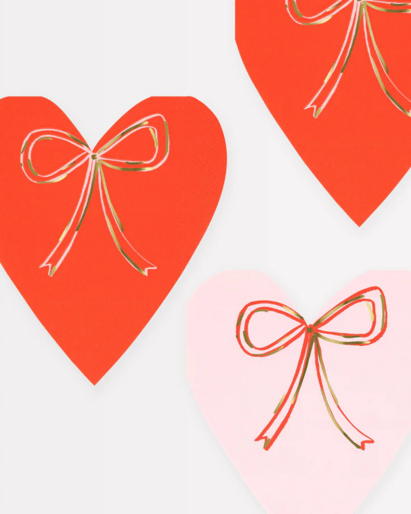 Heart With Bow Napkins