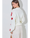 Hearts All Over Cardigan Ivory