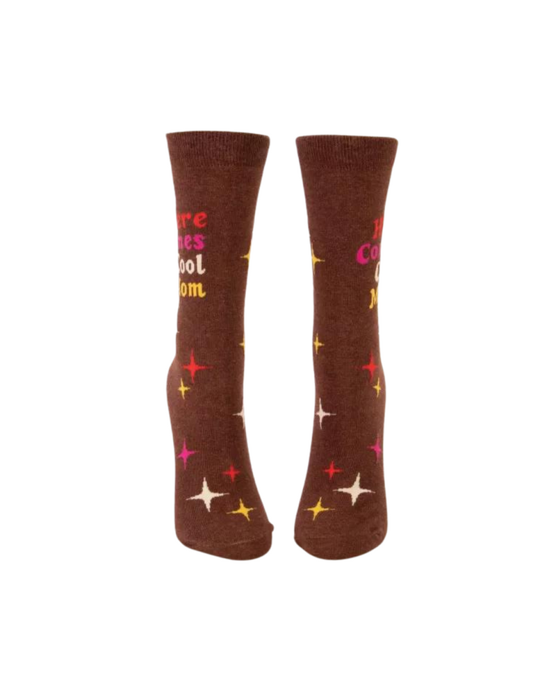 Here Comes Cool Mom Crew Socks