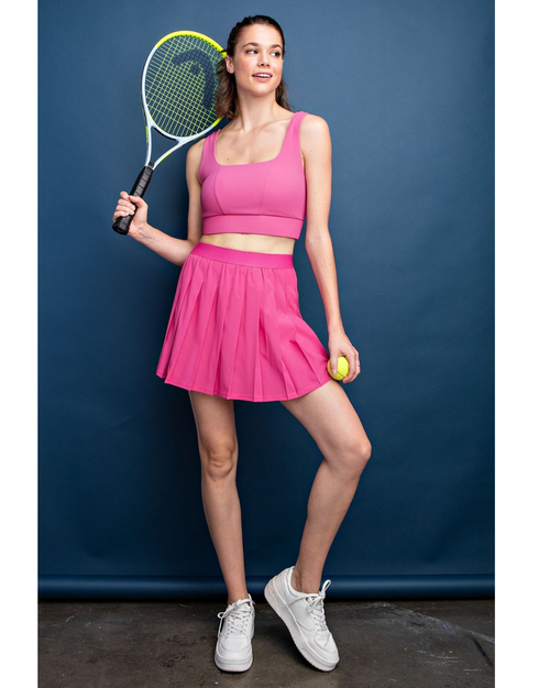 I Love Sports Pleated Skort Sonic Pink