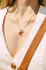 Airhead Bubble Initial Necklace Gold