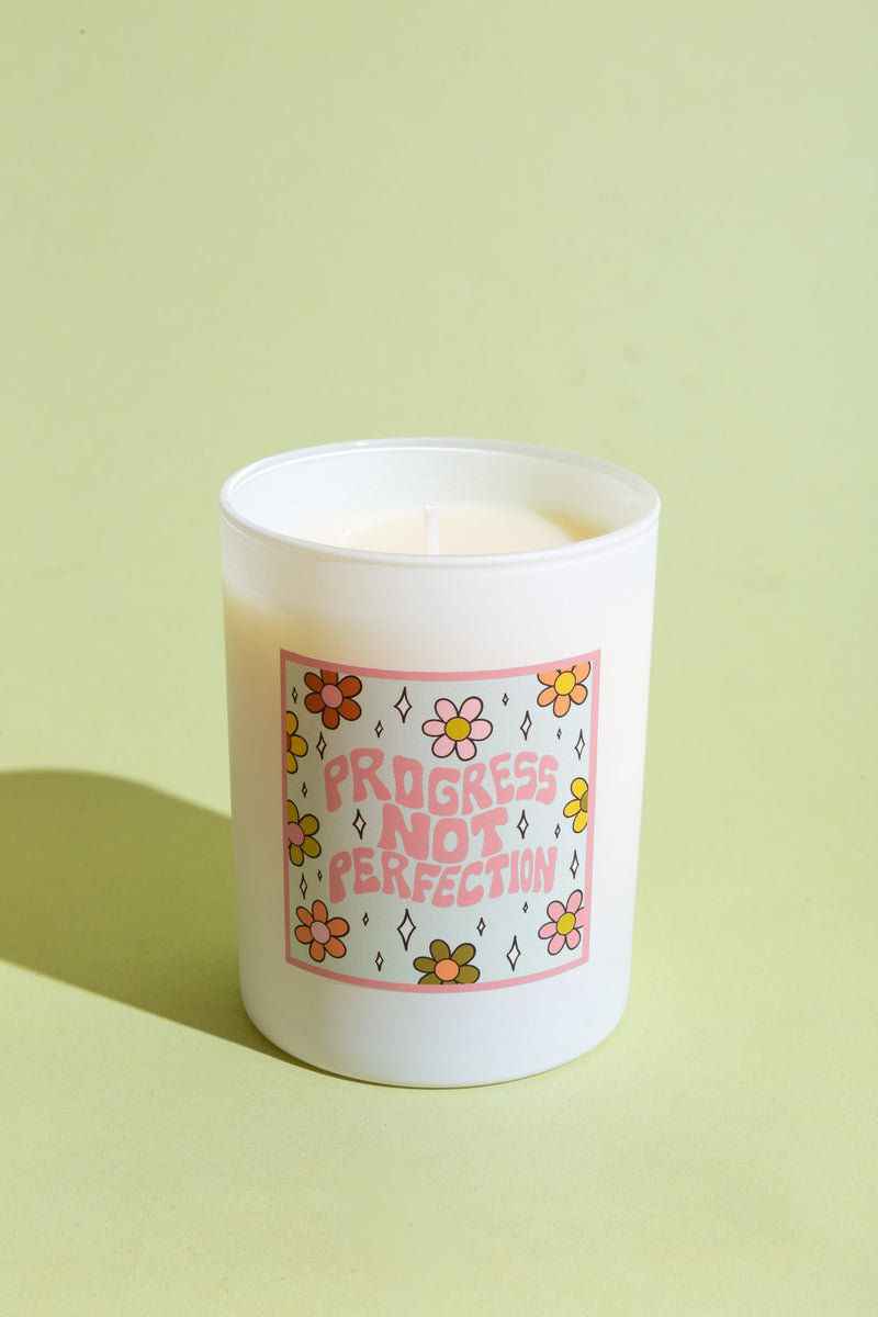 Progress Not Perfection Candle