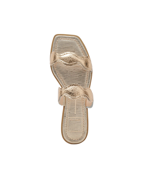 Ilva Sandals Gold Distressed Leather