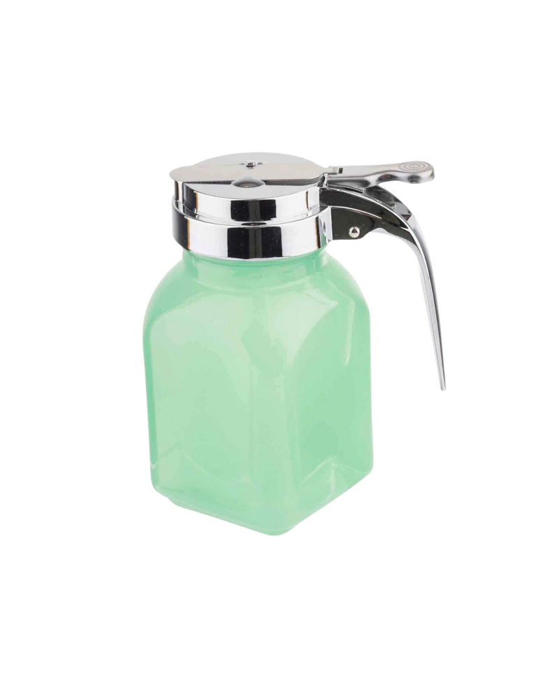 Jadeite Glass Syrup Dispenser