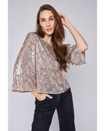 Jett Blouse Copper Sequin