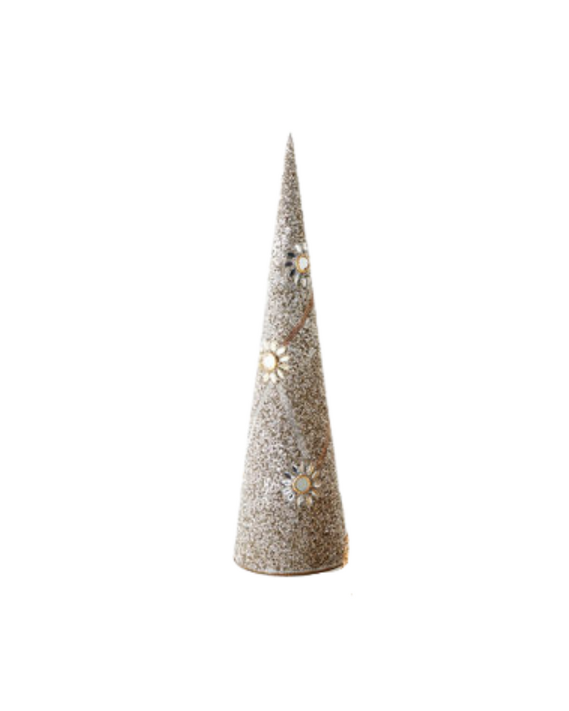 Jewel Encrusted Cone Tree M