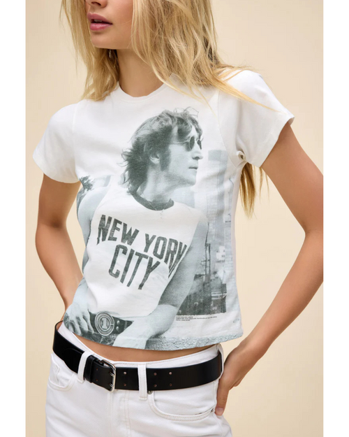 John Lennon New York City Vintage Tee White