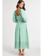 Juliette Dress Pistachio Eyelet