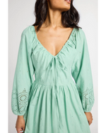 Juliette Dress Pistachio Eyelet