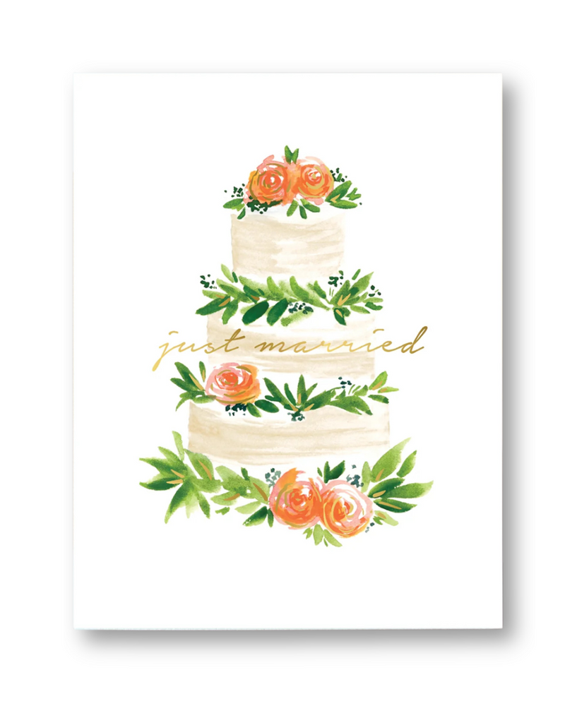 Just Married Cake Card