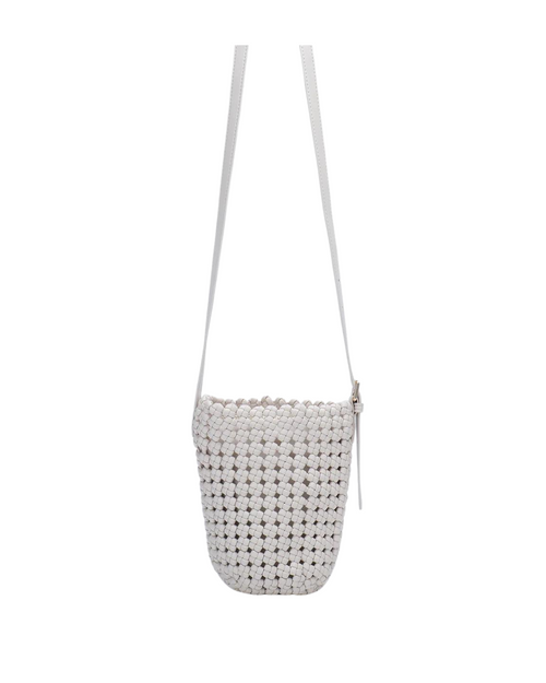 Kalani Woven Bucket Bag Cream