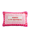 Karma Is My Boyfriend Needlepoint Pillow