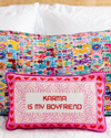 Karma Is My Boyfriend Needlepoint Pillow