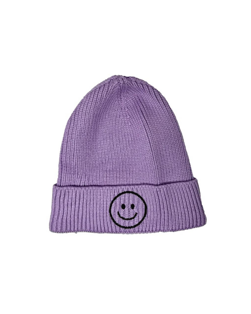 Kids Smiley Beanie Lavender