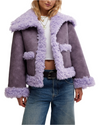 Kiki Sherpa Jacket Lilac Combo