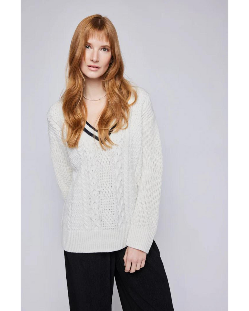 Kyla Cable Knit Sweater Cream