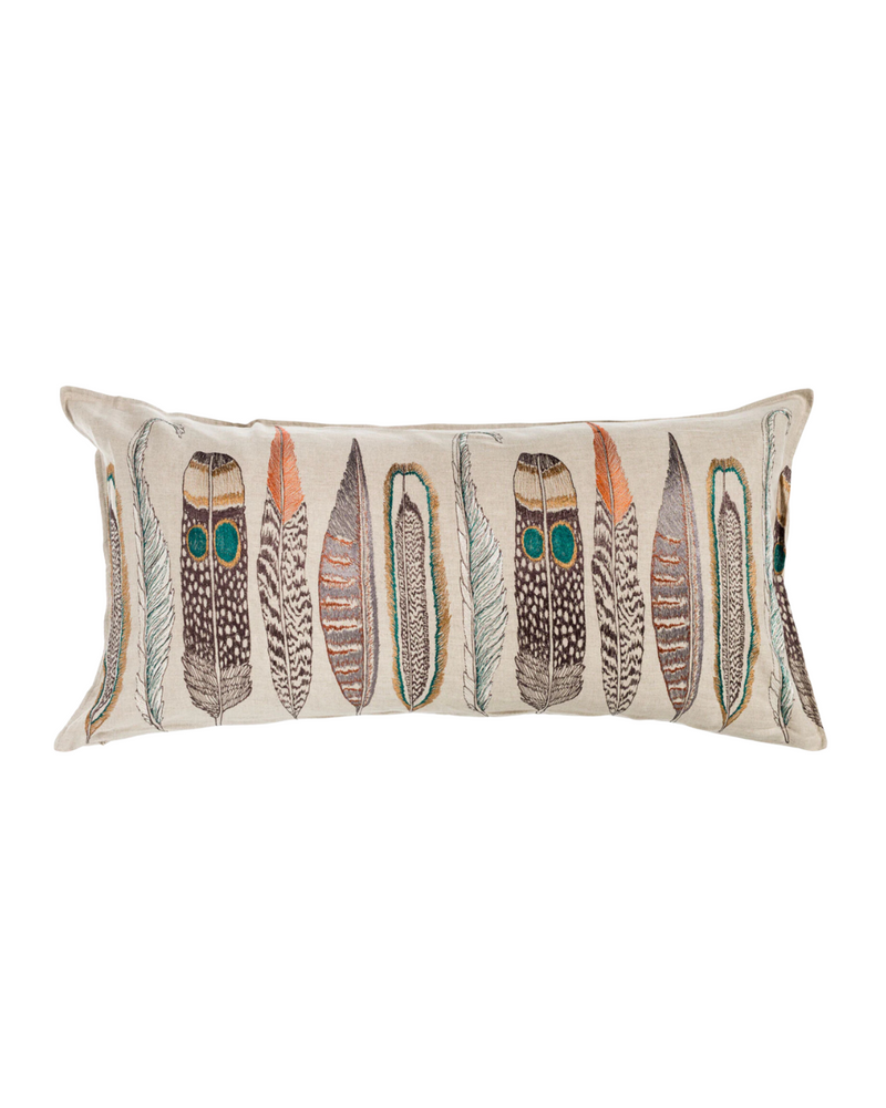 Large Feathers Lumbar Pillow