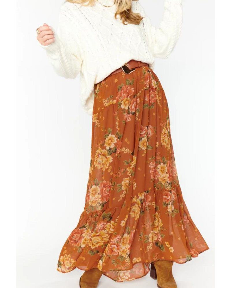 Larina Midi Skirt Garden Harvest